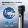 imageWaterdrop 17UBUF 001 m Ultra Filtration Under Sink Water Filter System for Batria Reduction Reduces Lead Chlorine Bad Taste ampamp Odor 24K Gallons with Dedicated Brushed Nickel Faucet USA TechBlackPremiumwith Faucet