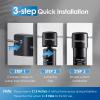 imageWaterdrop 17UBUF 001 m Ultra Filtration Under Sink Water Filter System for Batria Reduction Reduces Lead Chlorine Bad Taste ampamp Odor 24K Gallons with Dedicated Brushed Nickel Faucet USA TechBlackBasic