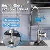imageWaterdrop 17UBUF 001 m Ultra Filtration Under Sink Water Filter System for Batria Reduction Reduces Lead Chlorine Bad Taste ampamp Odor 24K Gallons with Dedicated Brushed Nickel Faucet USA TechBlackPremiumwith Faucet