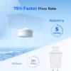 imageWaterdrop 35Cup Slim Water Filter Dispenser Large Capacity Water Filter Pitcher 200Gallon LongLife 5X Lifetime Reduces Chlorine PFOAPFOS and More BPA Free Black with 1 FilterBlack