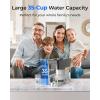 imageWaterdrop 35Cup Slim Water Filter Dispenser Large Capacity Water Filter Pitcher 200Gallon LongLife 5X Lifetime Reduces Chlorine PFOAPFOS and More BPA Free Black with 1 FilterBlack
