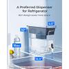 imageWaterdrop 35Cup Slim Water Filter Dispenser Large Capacity Water Filter Pitcher 200Gallon LongLife 5X Lifetime Reduces Chlorine PFOAPFOS and More BPA Free Black with 1 FilterBlack