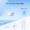 imageWaterdrop 35Cup Slim Water Filter Dispenser Large Capacity Water Filter Pitcher 200Gallon LongLife 5X Lifetime Reduces Chlorine PFOAPFOS and More BPA Free Black with 1 FilterWhite