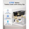 imageWaterdrop 35Cup Slim Water Filter Dispenser Large Capacity Water Filter Pitcher 200Gallon LongLife 5X Lifetime Reduces Chlorine PFOAPFOS and More BPA Free Black with 1 FilterBlack