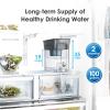 imageWaterdrop 35Cup Slim Water Filter Dispenser Large Capacity Water Filter Pitcher 200Gallon LongLife 5X Lifetime Reduces Chlorine PFOAPFOS and More BPA Free Black with 1 FilterBlack