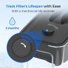 imageWaterdrop 35Cup Slim Water Filter Dispenser Large Capacity Water Filter Pitcher 200Gallon LongLife 5X Lifetime Reduces Chlorine PFOAPFOS and More BPA Free Black with 1 FilterBlack
