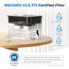 imageWaterdrop 40Cup Large Water Filter Dispenser with 1 Filter 200Gallon LongLife for Home and Office 5X Times Lifetime Reduces Chlorine PFOAPFOS and More BPA Free BlackBlackDouble