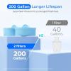 imageWaterdrop 40Cup Large Water Filter Dispenser with 1 Filter 200Gallon LongLife for Home and Office 5X Times Lifetime Reduces Chlorine PFOAPFOS and More BPA Free BlackWhiteAlkaline