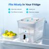 imageWaterdrop 40Cup Large Water Filter Dispenser with 1 Filter 200Gallon LongLife for Home and Office 5X Times Lifetime Reduces Chlorine PFOAPFOS and More BPA Free BlackWhitedouble