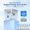 imageWaterdrop 40Cup Large Water Filter Dispenser with 1 Filter 200Gallon LongLife for Home and Office 5X Times Lifetime Reduces Chlorine PFOAPFOS and More BPA Free BlackWhitedouble