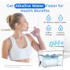 imageWaterdrop 40Cup Large Water Filter Dispenser with 1 Filter 200Gallon LongLife for Home and Office 5X Times Lifetime Reduces Chlorine PFOAPFOS and More BPA Free BlackWhiteAlkaline