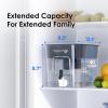 imageWaterdrop 40Cup Large Water Filter Dispenser with 1 Filter 200Gallon LongLife for Home and Office 5X Times Lifetime Reduces Chlorine PFOAPFOS and More BPA Free BlackBlack