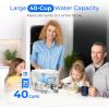 imageWaterdrop 40Cup Large Water Filter Dispenser with 1 Filter 200Gallon LongLife for Home and Office 5X Times Lifetime Reduces Chlorine PFOAPFOS and More BPA Free BlackWhiteAlkaline