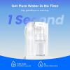imageWaterdrop Alkaline Electric Water Filter Pitcher Rechargeable Water Dispenser Instant 200Gallon 15Cup Countertop System NSFANSI 42 Reduce PFOAPFOS Chlorine Lead Blue with 1 FilterWhite