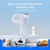 imageWaterdrop Alkaline Electric Water Filter Pitcher Rechargeable Water Dispenser Instant 200Gallon 15Cup Countertop System NSFANSI 42 Reduce PFOAPFOS Chlorine Lead Blue with 1 FilterWhite