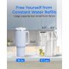 imageWaterdrop Alkaline Electric Water Filter Pitcher Rechargeable Water Dispenser Instant 200Gallon 15Cup Countertop System NSFANSI 42 Reduce PFOAPFOS Chlorine Lead Blue with 1 FilterWhite