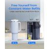 imageWaterdrop Alkaline Electric Water Filter Pitcher Rechargeable Water Dispenser Instant 200Gallon 15Cup Countertop System NSFANSI 42 Reduce PFOAPFOS Chlorine Lead Blue with 1 FilterMidnight Blue