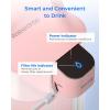 imageWaterdrop Alkaline Electric Water Filter Pitcher Rechargeable Water Dispenser Instant 200Gallon 15Cup Countertop System NSFANSI 42 Reduce PFOAPFOS Chlorine Lead Blue with 1 FilterBlush pink