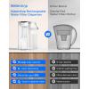 imageWaterdrop Alkaline Electric Water Filter Pitcher Rechargeable Water Dispenser Instant 200Gallon 15Cup Countertop System NSFANSI 42 Reduce PFOAPFOS Chlorine Lead Blue with 1 FilterWhite
