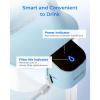 imageWaterdrop Alkaline Electric Water Filter Pitcher Rechargeable Water Dispenser Instant 200Gallon 15Cup Countertop System NSFANSI 42 Reduce PFOAPFOS Chlorine Lead Blue with 1 FilterSky blue