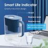 imageWaterdrop Alkaline Lucid 10Cup Large Water Filter Pitcher with 1 Filter Healthy Improved Coffee Taste Clean ampamp ToxinFree Mineralized Alkaline Water 100 Gallons Up to PH 95 BPA Free BlueClassic blue