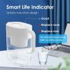 imageWaterdrop Alkaline Lucid 10Cup Large Water Filter Pitcher with 1 Filter Healthy Improved Coffee Taste Clean ampamp ToxinFree Mineralized Alkaline Water 100 Gallons Up to PH 95 BPA Free BlueWhite