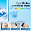 imageWaterdrop Alkaline Lucid 10Cup Large Water Filter Pitcher with 1 Filter Healthy Improved Coffee Taste Clean ampamp ToxinFree Mineralized Alkaline Water 100 Gallons Up to PH 95 BPA Free BlueAzure