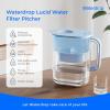 imageWaterdrop Alkaline Lucid 10Cup Large Water Filter Pitcher with 1 Filter Healthy Improved Coffee Taste Clean ampamp ToxinFree Mineralized Alkaline Water 100 Gallons Up to PH 95 BPA Free BlueAzure