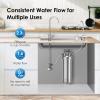 imageWaterdrop BS08 Under Sink Water Filter 1 Year Lifetime Stainless Steel Water Filter System Reduces Chlorine Lead Heavy Metals Bad Tasteampamp Odor 1 Filter ampamp 1 Brushed Nickel Faucet IncludedStainless Steelwith Faucet