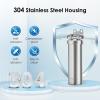 imageWaterdrop BS08 Under Sink Water Filter 1 Year Lifetime Stainless Steel Water Filter System Reduces Chlorine Lead Heavy Metals Bad Tasteampamp Odor 1 Filter ampamp 1 Brushed Nickel Faucet IncludedStainless Steelwith Faucet