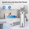 imageWaterdrop BS08 Under Sink Water Filter 1 Year Lifetime Stainless Steel Water Filter System Reduces Chlorine Lead Heavy Metals Bad Tasteampamp Odor 1 Filter ampamp 1 Brushed Nickel Faucet IncludedStainless Steelwith Faucet