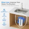imageWaterdrop DST Under Sink Water Filter System Under Sink Water Filtration System NSF Certified Elements Reduce Chlorine Bad Taste ampamp Odor Silver Ions Enhanced Filtration Stainless Steel White