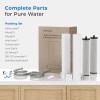 imageWaterdrop DST Under Sink Water Filter System Under Sink Water Filtration System NSF Certified Elements Reduce Chlorine Bad Taste ampamp Odor Silver Ions Enhanced Filtration Stainless Steel White
