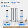 imageWaterdrop DST Under Sink Water Filter System Under Sink Water Filtration System NSF Certified Elements Reduce Chlorine PFOAPFOS Bad Taste ampamp Odor Silver Ions Enhanced Filtration Stainless SteelDual StageSilver Ions Enhanced Filtration