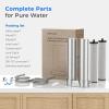 imageWaterdrop DST Under Sink Water Filter System Under Sink Water Filtration System NSF Certified Elements Reduce Chlorine PFOAPFOS Bad Taste ampamp Odor Silver Ions Enhanced Filtration Stainless SteelDual StageSilver Ions Enhanced Filtration