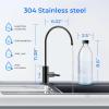 imageWaterdrop Filtered Water Faucet Drinking Water Faucet Reverse Osmosis Faucet RO Faucet Water Filter Faucet for Kitchen Sink Water Dispenser Faucet Stainless Steel LeadFreeBLK