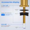 imageWaterdrop Filtered Water Faucet Drinking Water Faucet Reverse Osmosis Faucet RO Faucet Water Filter Faucet for Kitchen Sink Water Dispenser Faucet Stainless Steel LeadFreeGold