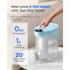 imageWaterdrop FreshTaste Instant Water Filter Pitcher Rechargeable Powerful Dispenser Reduce Chlorine Lead Copper Purify Soften Water 17Cup White Does not Lower TDSSky blue