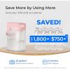 imageWaterdrop FreshTaste Instant Water Filter Pitcher Rechargeable Powerful Dispenser Reduce Chlorine Lead Copper Purify Soften Water 17Cup White Does not Lower TDSBlush pink