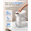 imageWaterdrop FreshTaste Instant Water Filter Pitcher Rechargeable Powerful Dispenser Reduce Chlorine Lead Copper Purify Soften Water 17Cup White Does not Lower TDSAdvanced White