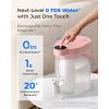 imageWaterdrop FreshTaste Instant Water Filter Pitcher Rechargeable Powerful Dispenser Reduce Chlorine Lead Copper Purify Soften Water 17Cup White Does not Lower TDSBlush pink