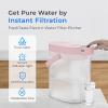imageWaterdrop FreshTaste Instant Water Filter Pitcher Rechargeable Powerful Dispenser Reduce Chlorine Lead Copper Purify Soften Water 17Cup White Does not Lower TDSBlush pink