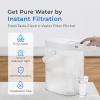 imageWaterdrop FreshTaste Instant Water Filter Pitcher Rechargeable Powerful Dispenser Reduce Chlorine Lead Copper Purify Soften Water 17Cup White Does not Lower TDSAdvanced White4 Filters
