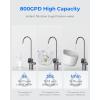 imageWaterdrop G3P800 Reverse Osmosis System 800 GPD Fast Flow NSFANSI 42 ampamp 53 ampamp 58 ampamp 372 Certified 31 Pure to Drain Tankless Under Sink RO Water Filter System LED Purifier Smart FaucetWhite