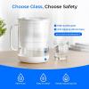imageWaterdrop Glass Water Filter Pitcher with 1 Filter EcoFriendly with NSF 53ampamp42ampamp372 Certified Filter 7Cup Reduces PFOAPFOS Chlorine Cadmium Copper Mercury BPA Free Easy to Clean WhiteWhite