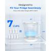 imageWaterdrop Glass Water Filter Pitcher with 1 Filter EcoFriendly with NSF 53ampamp42ampamp372 Certified Filter 7Cup Reduces PFOAPFOS Chlorine Cadmium Copper Mercury BPA Free Easy to Clean WhiteClear