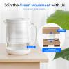 imageWaterdrop Glass Water Filter Pitcher with 1 Filter Ecofriendly with NSF 53ampamp42ampamp372 Certified Filter 7Cup Reduces PFOAPFOS Chlorine Cadmium Copper Mercury BPA Free Easy to Clean White