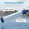 imageWaterdrop Gravity Water Filter Straw Camping Water Filtration System Water Purifier Survival for Travel Backpacking and Emergency Preparedness 15 gal Bag 01 Micron Light BlueGravity Water Filter Straw
