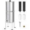 imageWaterdrop Gravityfed Water Filter System 225G StainlessSteel System with 4 Filters Metal Water Level Spigot and Stand NSFANSI 42ampamp372 Standard Reduces ChlorineKing Tank for Emergencies15G