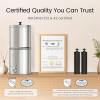 imageWaterdrop Gravityfed Water Filter System 225G StainlessSteel System with 4 Filters Metal Water Level Spigot and Stand NSFANSI 42ampamp372 Standard Reduces ChlorineKing Tank for Emergencies15G